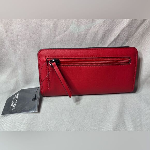 New Simply Vera Vera Wang Vivian Wallet Barbados Cherry Color - Picture 4 of 8